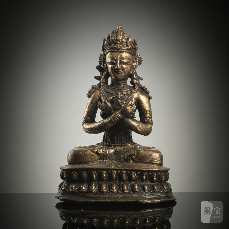 A GILT-BRONZE FIGURE OF VAJRADHARA